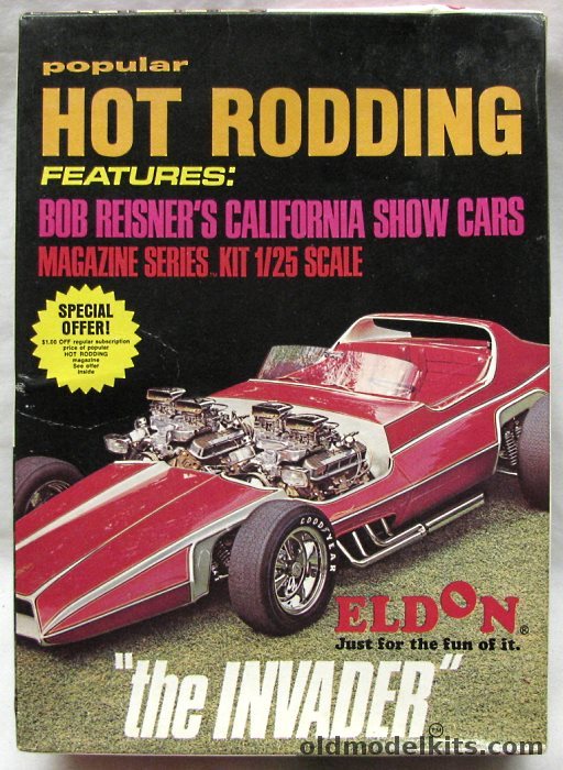 Eldon 1/25 The Invader by Bob Reisner's California Show Cars - Popular Hot Rodding Magazine, 9450-200 plastic model kit